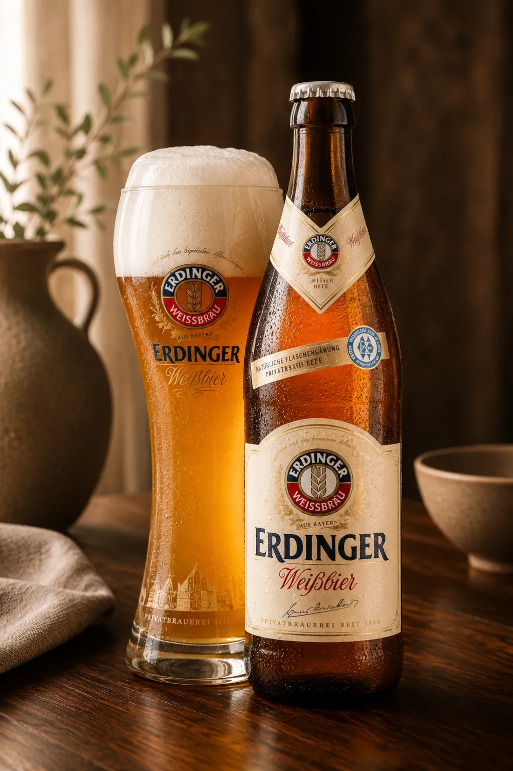 Erdinger Hefeweizen hell – georgisches Gericht