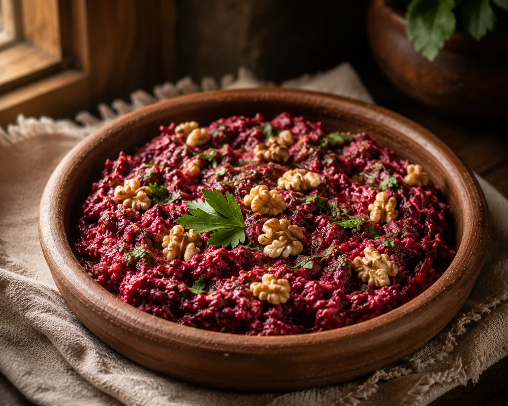 Rote Bete mit Walnüssen – georgisches Gericht